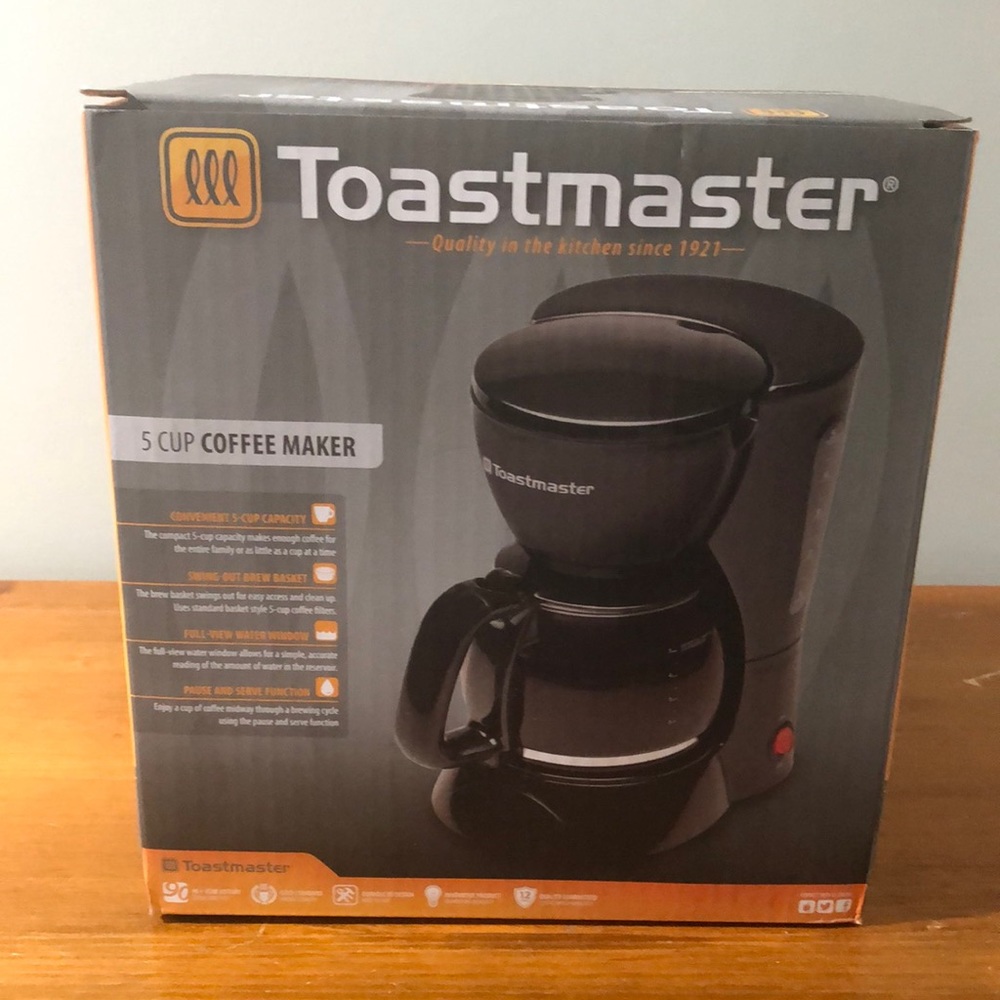 Toastmaster 5 Cup Coffee Maker New in Box